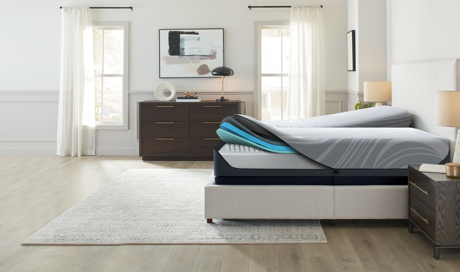 LuxeAlign cutaway seen in a styled room