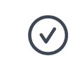 Gray check mark with circle around it