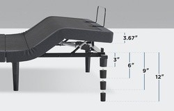 Adjustable leg height included with every Ergo base