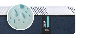 magnifies look inside the Sense mattresses Tempur Material